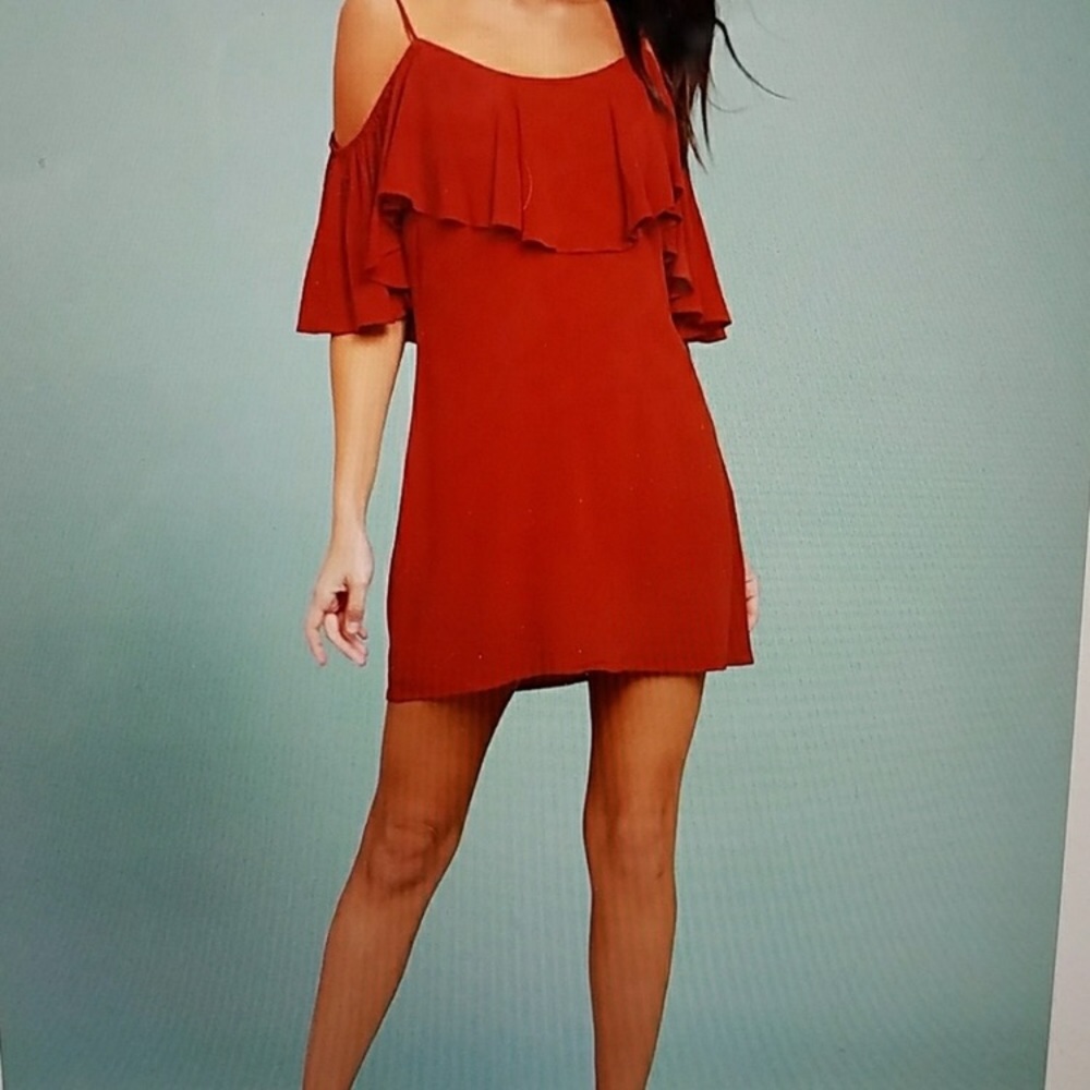 Lulus off the shoulder red dress